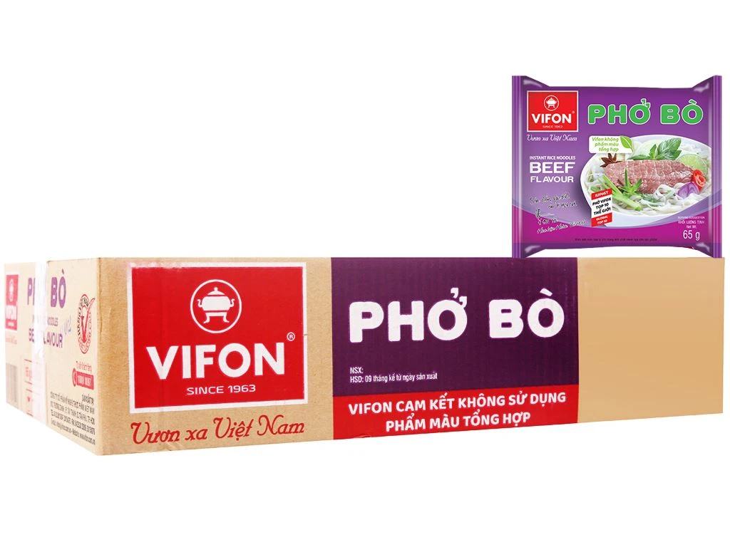 Thùng 30 gói phở bò Vifon