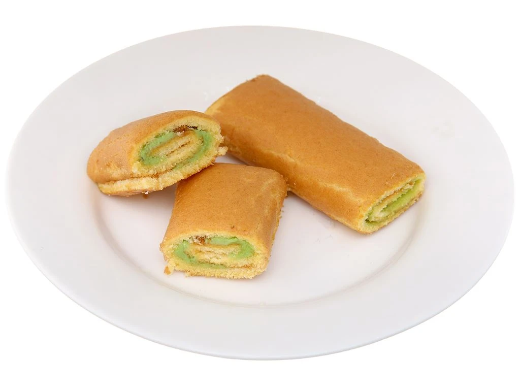 Bánh trứng cuộn kem hương cốm Hura Swissroll hộp 360g