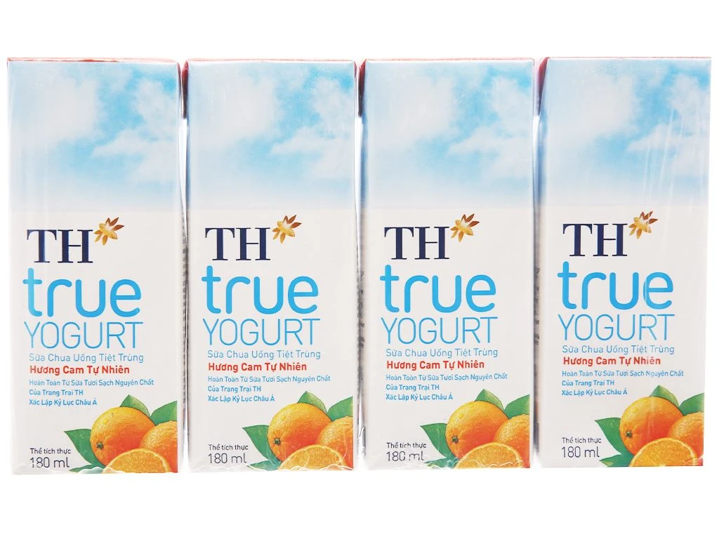 Thùng 48 hộp sữa chua uống hương cam TH True Yogurt 180ml